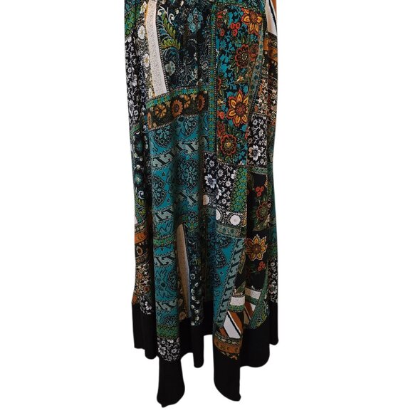 EnFocus Studio Women Long Colorful Dress Blue & Green Size 18W - Picture 2 of 12